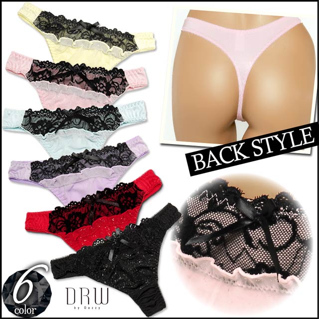 ラメ入りストレッチ素材Tバックショーツ単品