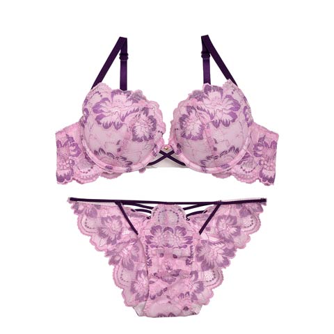 永尾まりや着用【Reinest】ノーブルフラワーレースブラジャー&バック透けフルバックショーツ