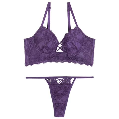 11/27再販!【Reinest】ダークヴィーナスコード背中魅せブラジャー&バック透けTバックショーツ［大人気］(フォクシーパープル-A65/ショーツM)