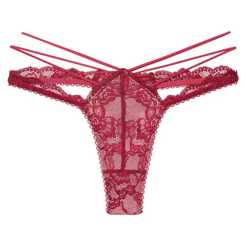 10/15新作!【Reinest】ラビリンスコードレースバック透け選べるショーツ[おそろいショーツ](ボルドー/Tバック-M)