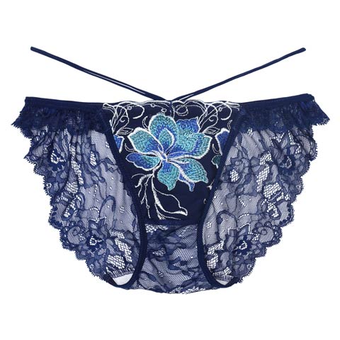 【Reinest】エターナルディープフラワーバック透け選べるショーツ[おそろいショーツ](ロイヤルネイビー/フルバック-M)