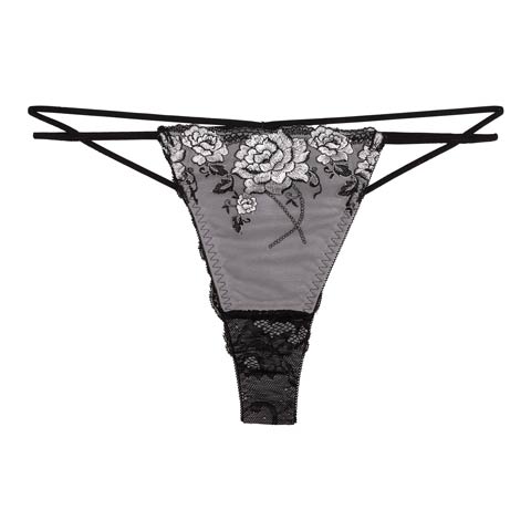 11/3新作!【Reinest】リュクスピオニークロスバック透け選べるショーツ[おそろいショーツ](ブラック/Tバック-M)