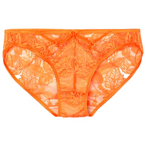 【Reinest】スピンドルレーシィカットバック透け選べるショーツ[おそろいショーツ]［週末セール］(ビビットオレンジ/フルバック-M)