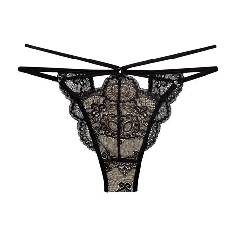 【12月頃再入荷決定★只今リクエスト募集中】【Reinest】グラマラスホールレーシィバック透け選べるショーツ[おそろいショーツ](ブラック/Tバック-M)