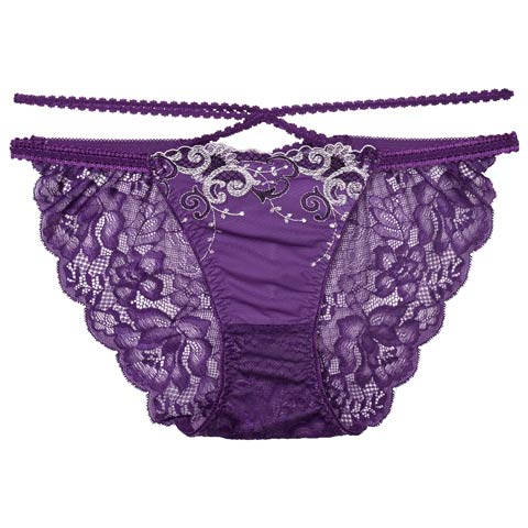 【Reinest】マジェスティックアイビーコードバック透け選べるショーツ[おそろいショーツ](パープル/フルバック-M)