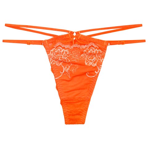 4/27新作!【Reinest】グラマラスフルールコードバック透け選べるショーツ[おそろいショーツ](オレンジ/Tバック-M)