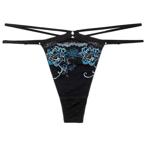 4/27新作!【Reinest】グラマラスフルールコードバック透け選べるショーツ[おそろいショーツ](ブラック/Tバック-M)