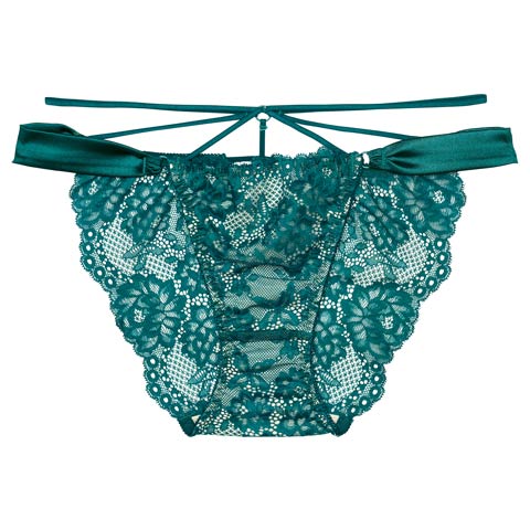 10/8新作!【Reinest】グラマラスサテンコードバック透け選べるショーツ[おそろいショーツ](グリーン/フルバック-M)