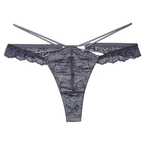 12/17新作!【Reinest】ラグジュアリーレースアップバック透け選べるショーツ[おそろいショーツ](ダークグレー/Tバック-M)