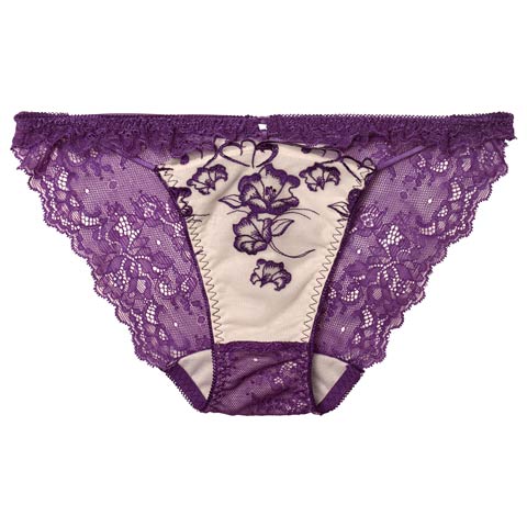 1/5新作!【永尾まりや着用】【Reinest】クレールフィーユレースアップバック透け選べるショーツ[おそろいショーツ](パープル/フルバック-M)