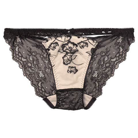 1/5新作!【永尾まりや着用】【Reinest】クレールフィーユレースアップバック透け選べるショーツ[おそろいショーツ](ブラック/フルバック-M)