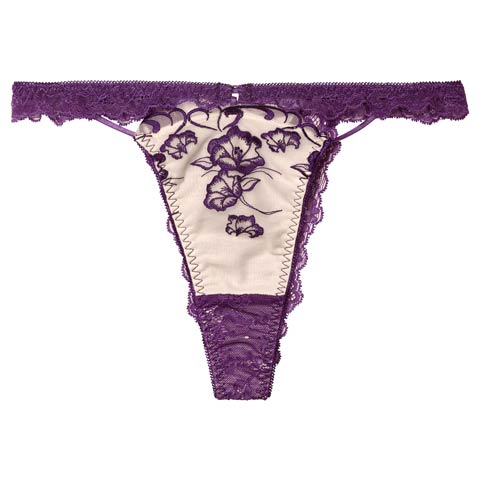 1/5新作!【永尾まりや着用】【Reinest】クレールフィーユレースアップバック透け選べるショーツ[おそろいショーツ](パープル/Tバック-M)