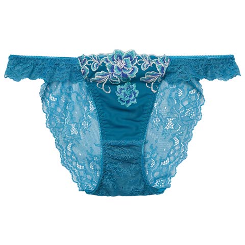 1/26新作!【Reinest】グラマラスブーケバック透け選べるショーツ[おそろいショーツ](ブルー/フルバック-M)