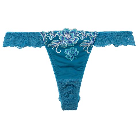 1/26新作!【Reinest】グラマラスブーケバック透け選べるショーツ[おそろいショーツ](ブルー/Tバック-M)