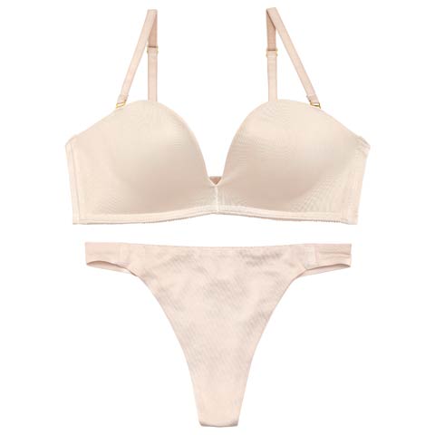 12/24新作!【ノンワイヤー】DIVA BRA series Seamless /シームレス育乳脇高ブラ＆Tバックショーツ［激売れ］(ヌード-A65/ショーツM)