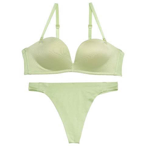 12/24新作!【ノンワイヤー】DIVA BRA series Seamless /シームレス育乳脇高ブラ＆Tバックショーツ［激売れ］(ミント-A65/ショーツM)