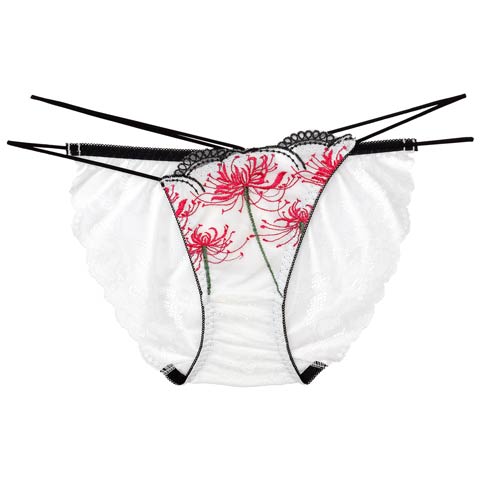 【Reinest】スパイダーリリーレースバック透け選べるショーツ[おそろいショーツ](ホワイト/フルバック-M)