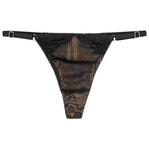 【Reinest】メロウプリーツレースアップバック透け選べるショーツ[おそろいショーツ](ブラック/Tバック-M/ショーツM)