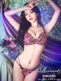 10/16新作!【Reinest】ノーブルロゼッタレースアップブラジャー&バック透けフルバックショーツ