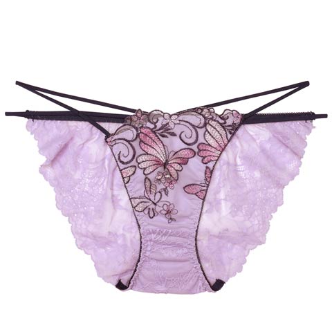 【Reinest】エレガンスパピヨンフルールバック透け選べるショーツ[おそろいショーツ]［週末セール］(パープル/フルバック-M)