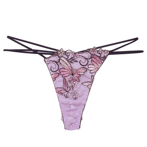 【Reinest】エレガンスパピヨンフルールバック透け選べるショーツ[おそろいショーツ]［週末セール］(パープル/Ｔバック-M)