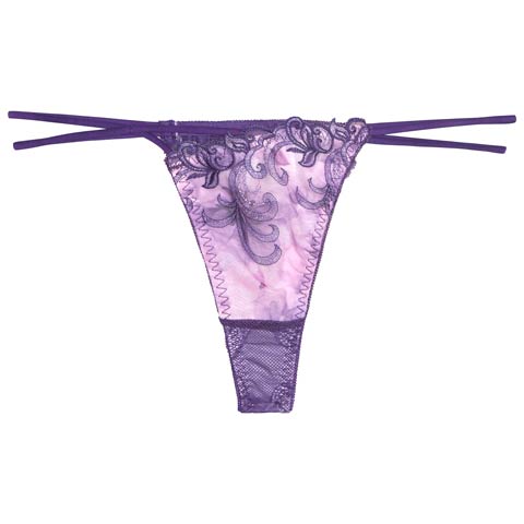 9/26新作!【Reinest】ジュエルアイビーフローラルバック透け選べるショーツ[おそろいショーツ](バイオレット/Tバック-M)