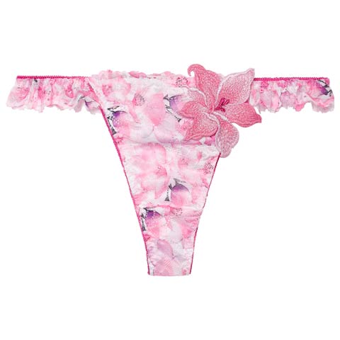 4/6新作!【Reinest】ルミナスリリーブロッサムバック透け選べるショーツ[おそろいショーツ](ピンク/Tバック-M)