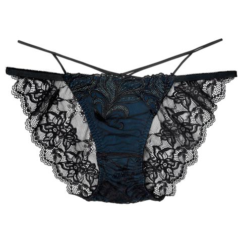 【Reinest】シャイニーフェザーリーフバック透け選べるショーツ[おそろいショーツ](ブラック/フルバック-M)