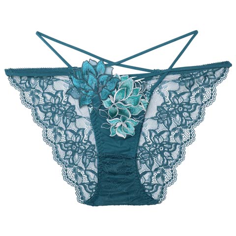 【12月頃再入荷決定★只今リクエスト募集中】【Reinest】グラマラスピオニーコードバック透け選べるショーツ[おそろいショーツ](グリーン/フルバック-M)