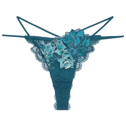 【12月頃再入荷決定★只今リクエスト募集中】【Reinest】グラマラスピオニーコードバック透け選べるショーツ[おそろいショーツ](グリーン/Ｔバック-M)