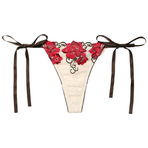 12/3新作!【Reinest】エターナル リッチローズバック透け選べるショーツ[おそろいショーツ](アイボリー/Tバック-M)