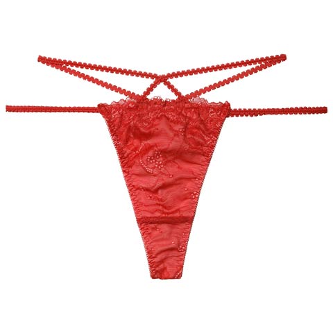 12/10新作!【Reinest】マジェスティックコードレースバック透け選べるショーツ[おそろいショーツ](レッド/Tバック-M)