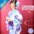 【JELLY7月号掲載】水彩画風♪アネモネ模様/浴衣3点セット