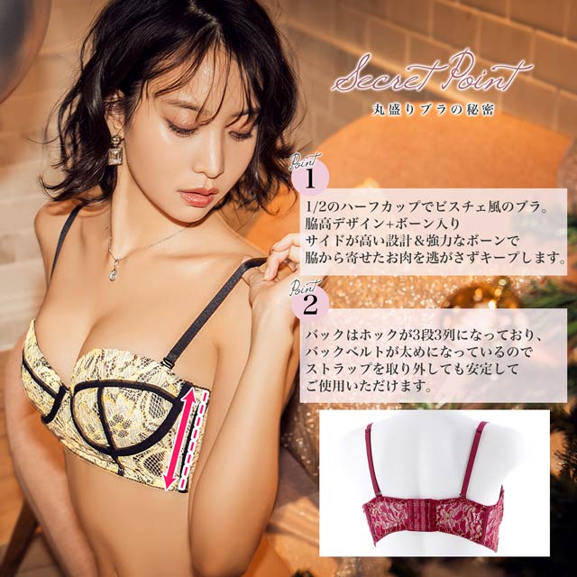 永尾まりや着用 Reinest グリッターレース育乳脇高ブラジャー バック透けフルバックショーツ Rei1000 下着 ランジェリー ブラジャー通販のdrw ドロー Rc