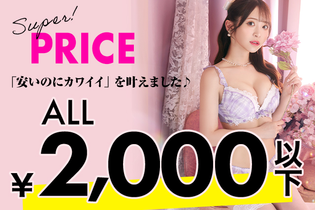 スーパーPRICE 2000円以下の下着
