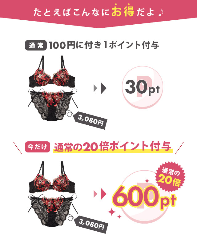 ポイント20倍について